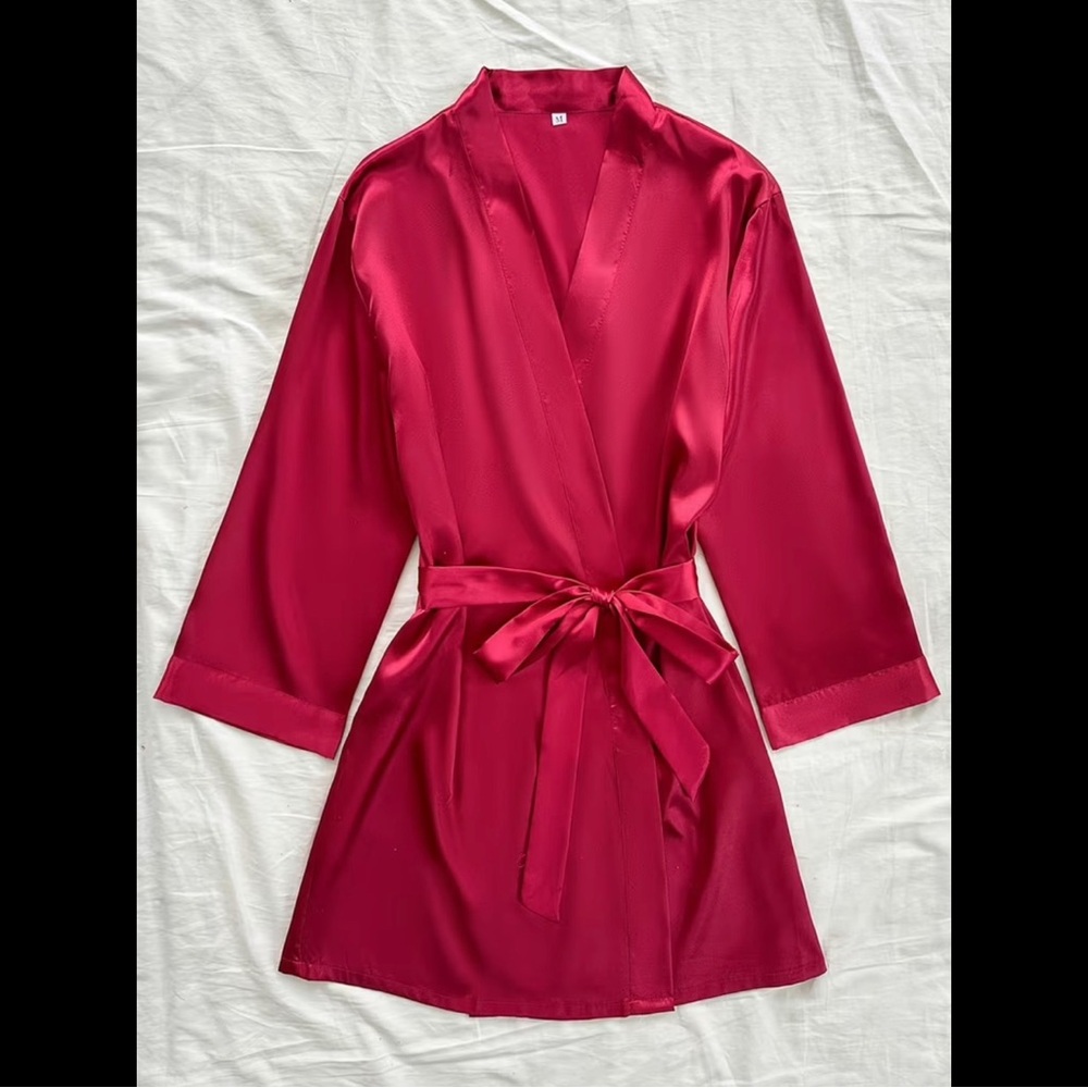 Red, Silky, Elegant Robe